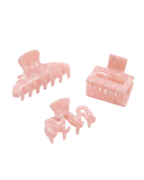 Adorro SALTWATER PINK ASSORTED S/M CLAW CLIP