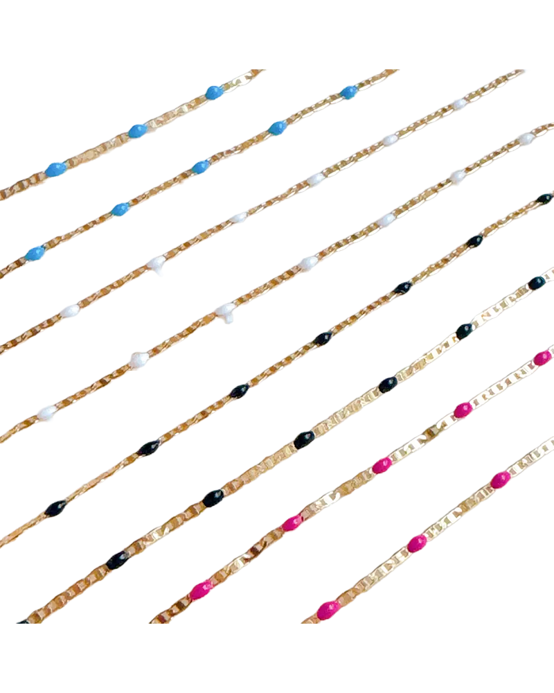 E+Y COLOR POP BALL CHAIN NECKLACE