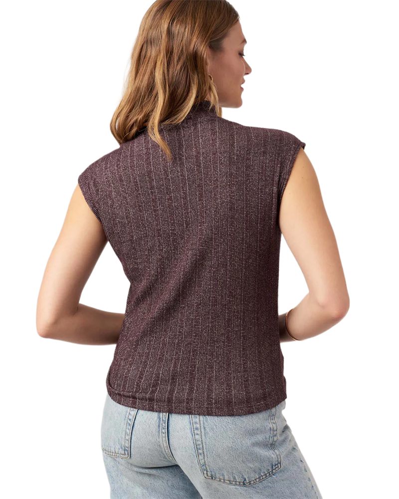 Project Social T COULD BE US MOCK NECK RIB SWEATER RIB TEE