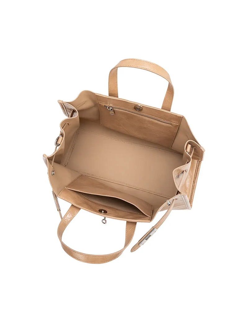 Melie Bianco SUTTON TAN VEGAN LEATHER TOTE