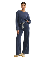 Z Supply CIRCUIT KNIT DENIM SWEATSHIRT