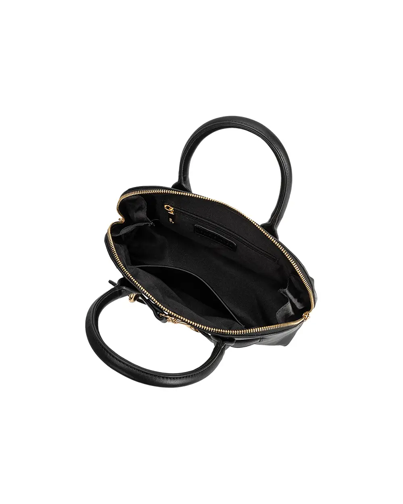 Melie Bianco RUE BLACK VEGAN TOP HANDLE BAG