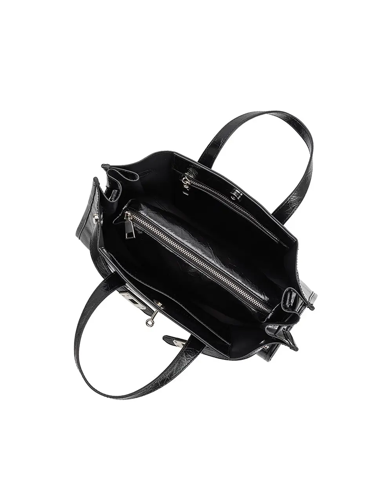 Melie Bianco SUTTON BLACK VEGAN LEATHER TOTE