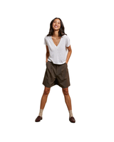 PerfectWhiteTee ROSIE LINEN JERSEY V-NECK