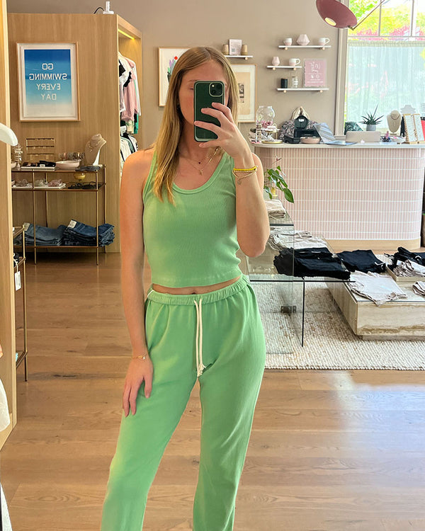 Perfectwhitetee Johnny French Terry Sweatpant In Apple Mint