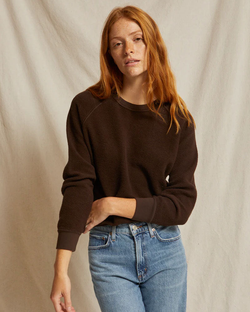 Perfectwhitetee Ziggy Inside Out Sweatshirt In Cafe