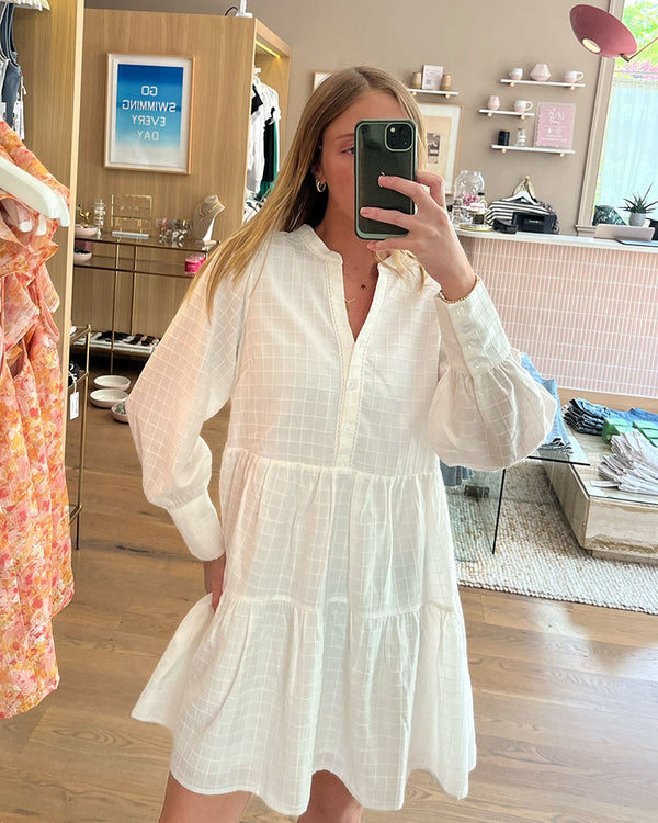 Greylin Teagan Popover Mini Dress In White
