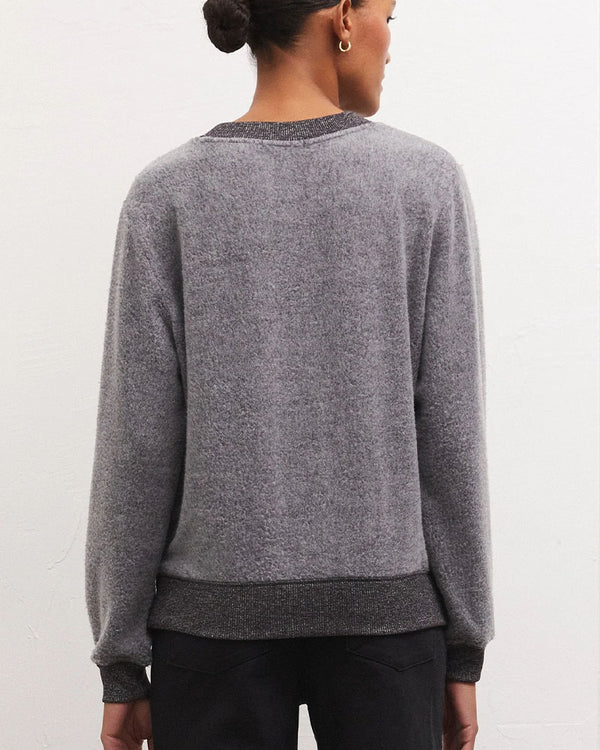 ZSupply Russel Cozy Pullover In Charcoal Heather