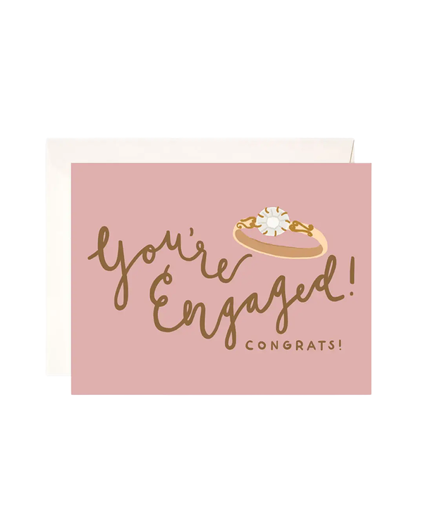 Bloomwolf Studio ENGAGED RING CARD