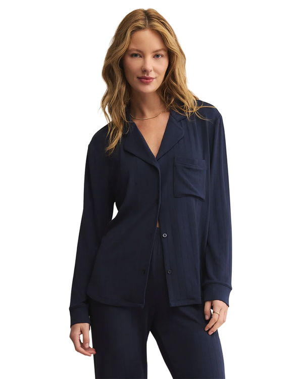 Z Supply CLASSIQUE RIB LONG SLEEVE TOP