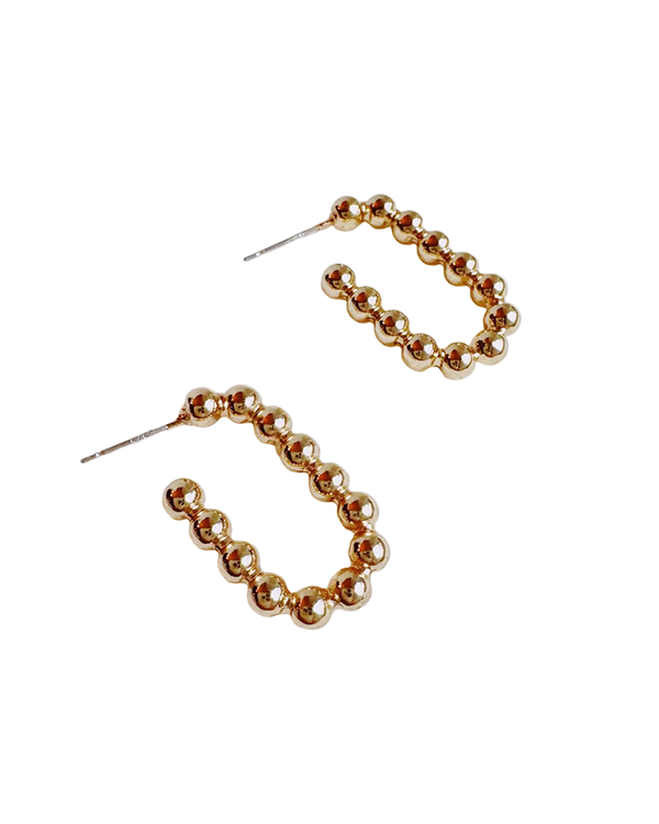 E+Y GOLDEN SQUARE HOOP EARRINGS