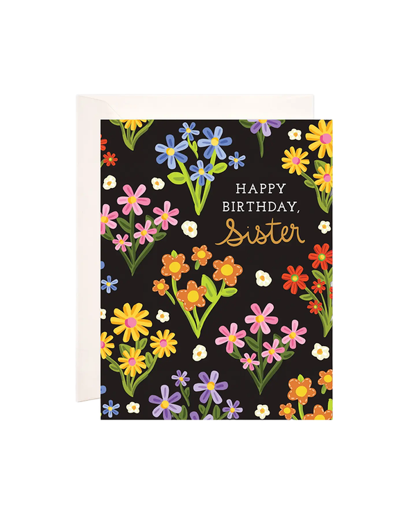 Bloomwolf Studio FLORAL SISTER BIRTHDAY CARD