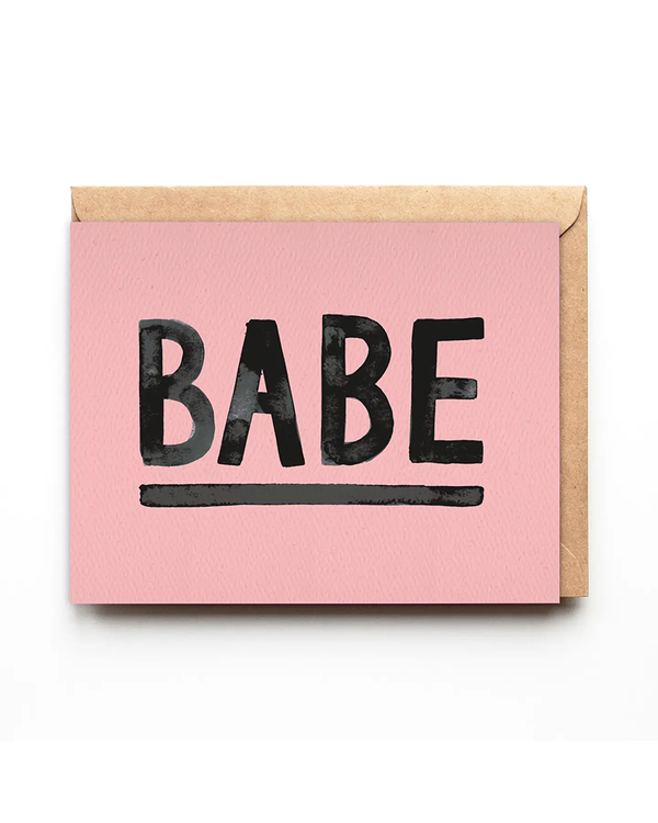 Daydream Prints BABE PINK LOVE CARD