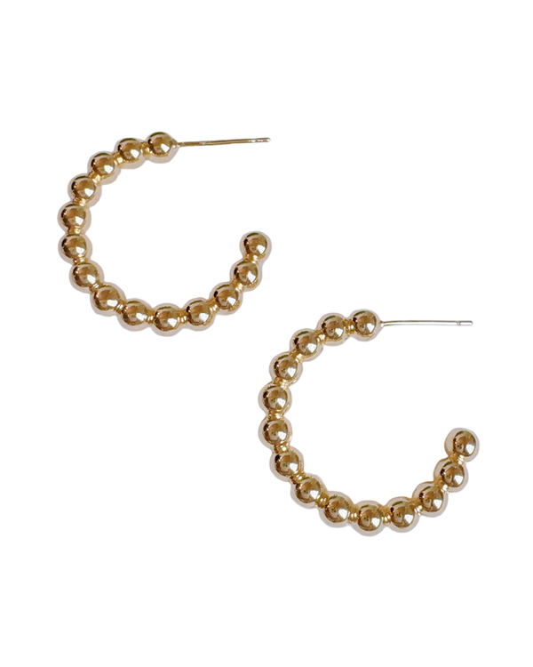 E+Y GOLDEN DOT EVERYDAY HOOP EARRINGS