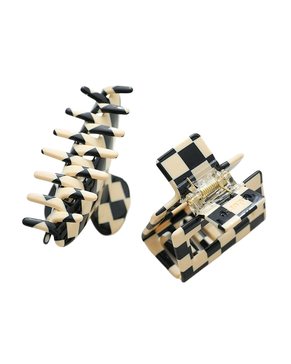 Adorro Checkmate Eco-Friendly Claw Clip Assorted O/S