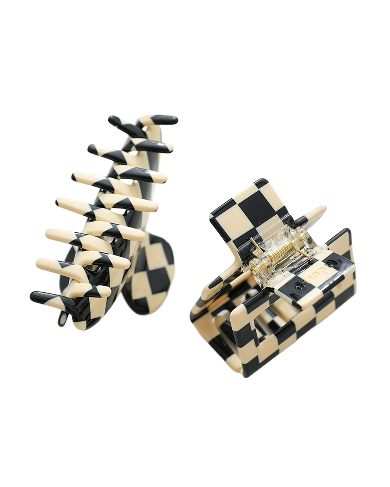 Adorro Checkmate Eco-Friendly Claw Clip Assorted O/S