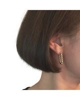 E+Y GOLDEN SQUARE HOOP EARRINGS