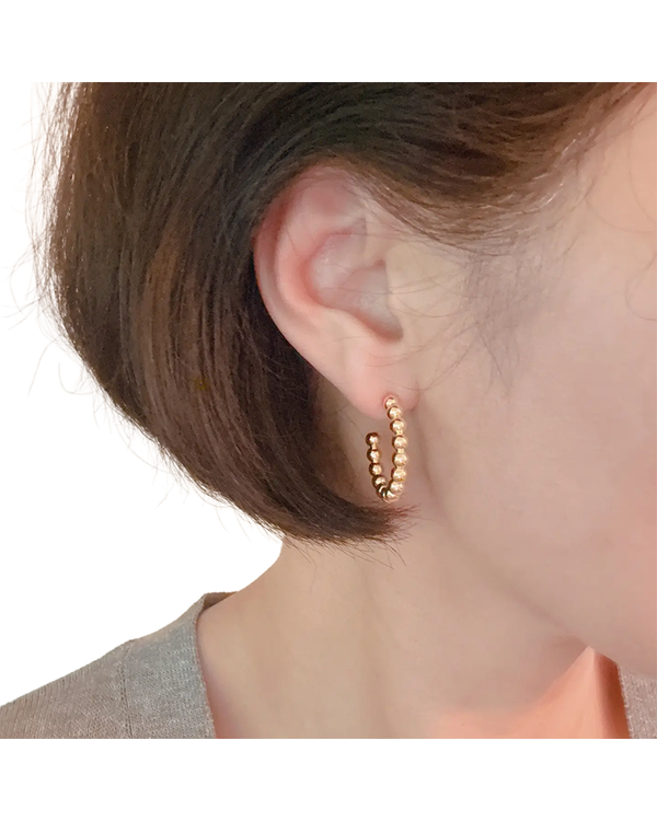 E+Y GOLDEN DOT EVERYDAY HOOP EARRINGS