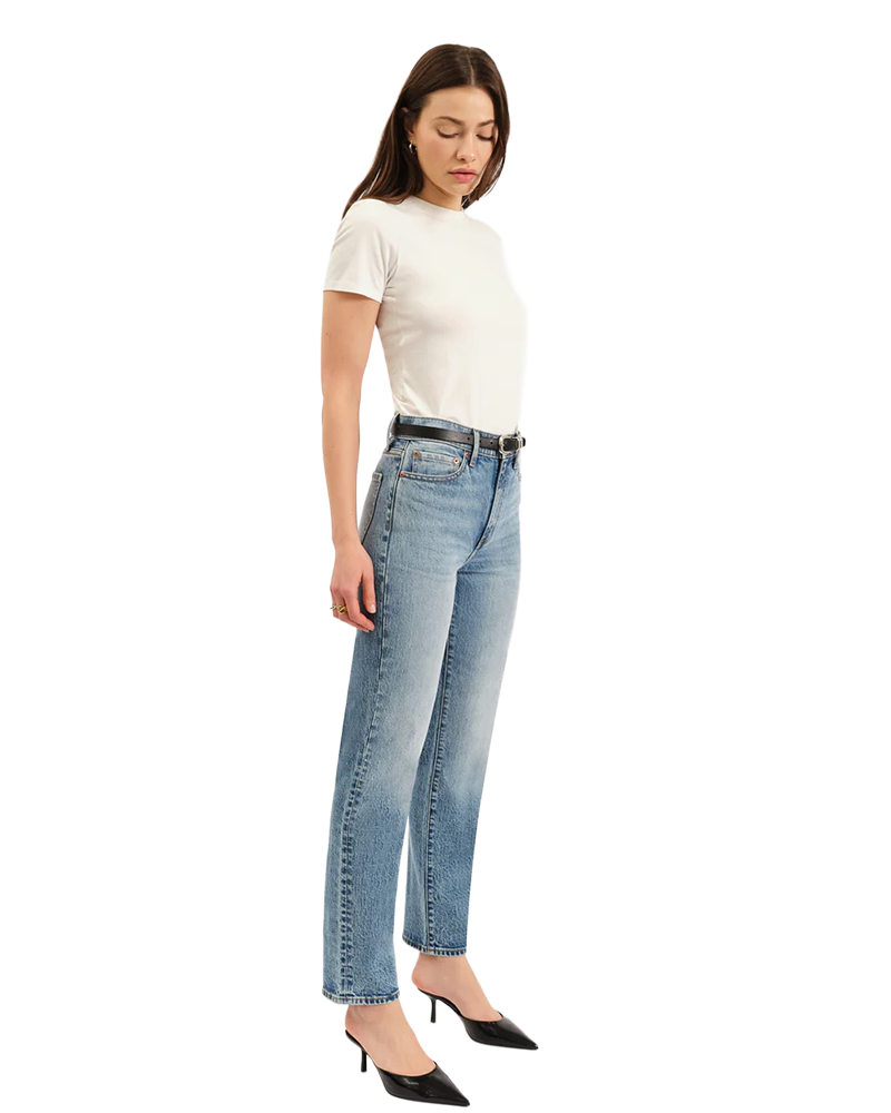 Daze SMARTY PANTS HIGH RISE SLIM STRAIGHT JEAN