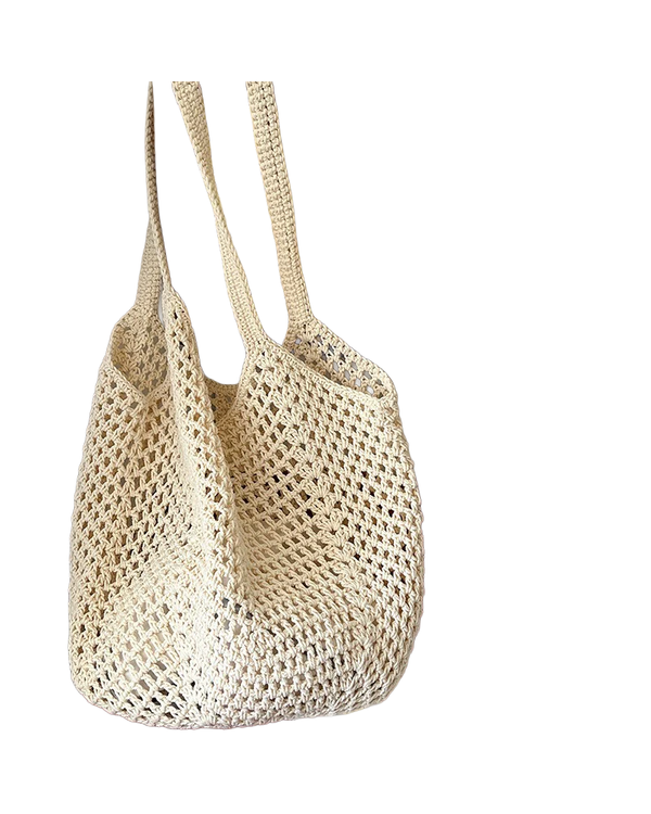 Dipped Shop SOLID COLOR HOLLOW OUT SIMPLE BEACH BAG