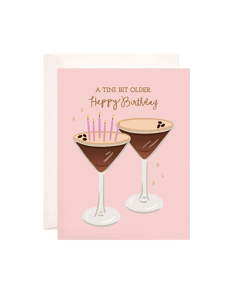 Bloomwolf Studio TINI BIT OLDER ESPRESSO MARTINI BIRTHDAY CARD Multi OS