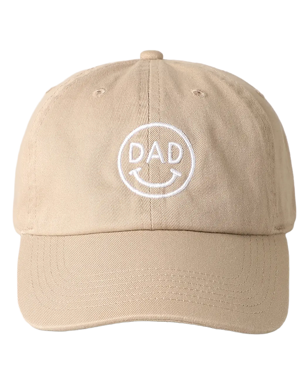 Fashion City HAPPY FACE EMBROIDERED BASEBALL DAD CAP