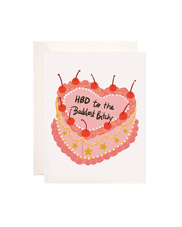 Bloomwolf Studio BADDEST VINTAGE CAKE BIRTHDAY CARD