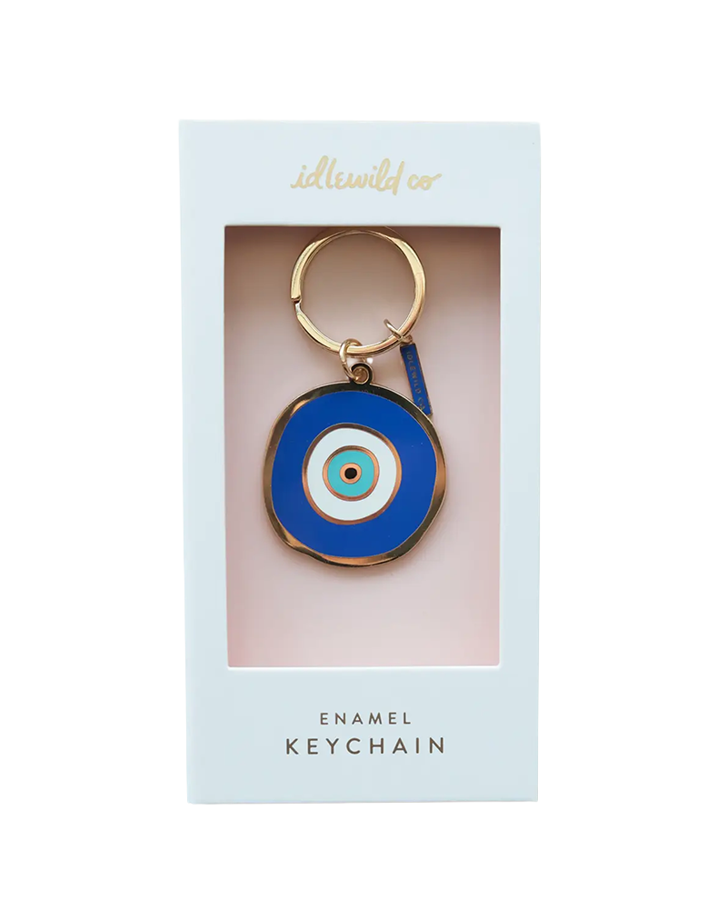 Idlewild Co EVIL EYE ENAMEL KEYCHAIN