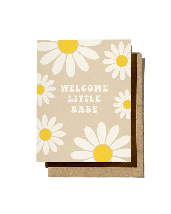Daydream Prints WELCOME LITTLE BABE BOHO HIPPIE CARD
