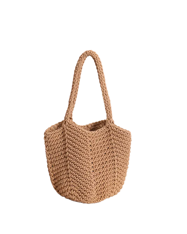 Dipped Shop SOLID COLOR SIMPLE WOVEN KNIT HANDBAG