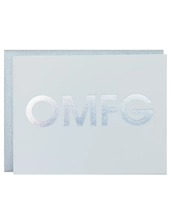 Chez Gagne OMFG LETTERPRESS CARD
