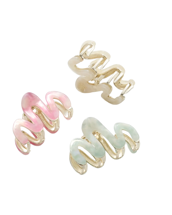 Adorro WILLOW MINI FAIRY DUST MINI SQUIGGLE METAL CLAW CLIP