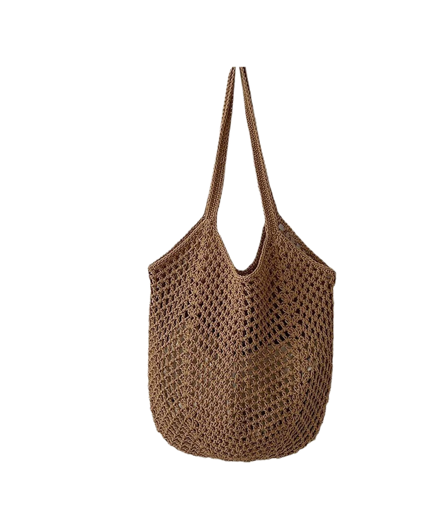 Dipped Shop SOLID COLOR HOLLOW OUT SIMPLE BEACH BAG