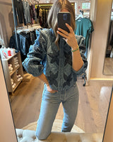 Free People Quinn Quilted Jacket In Indigo
