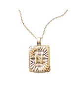 The Lucky Collective SQUARED INITIAL NECKLACE N