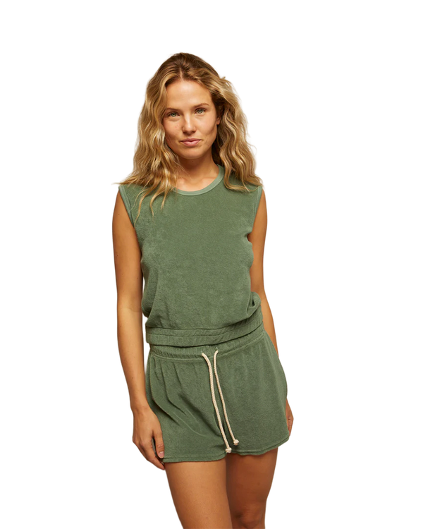 PerfectWhiteTee ELLIE LOOP TERRY BANDED TANK