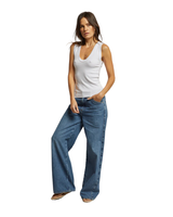 Perfectwhitetee JORDAN LUXE RIB U NECK TANK