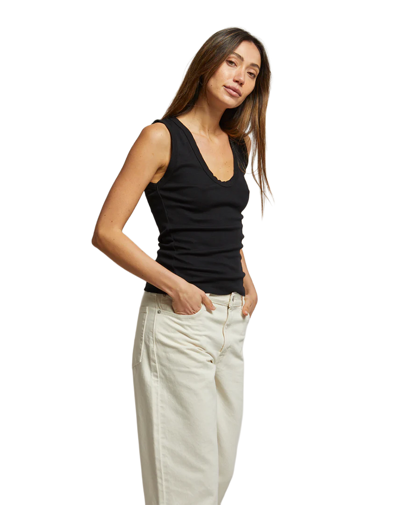 Perfectwhitetee JORDAN LUXE RIB U NECK TANK