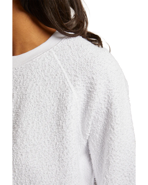 PerfectWhiteTee SAMI SUMMER BOUCLE LS RAGLAN CREW NECK