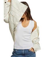 Perfectwhitetee JORDAN LUXE RIB U NECK TANK