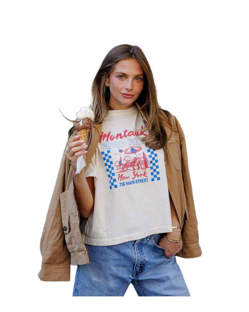 Sunny Somehwere MONTAUK SURF BOYFRIEND TEE