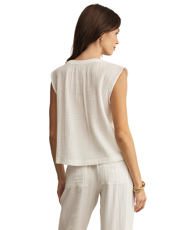 Z Supply CLIFFSIDE V-NECK AIRY TOP