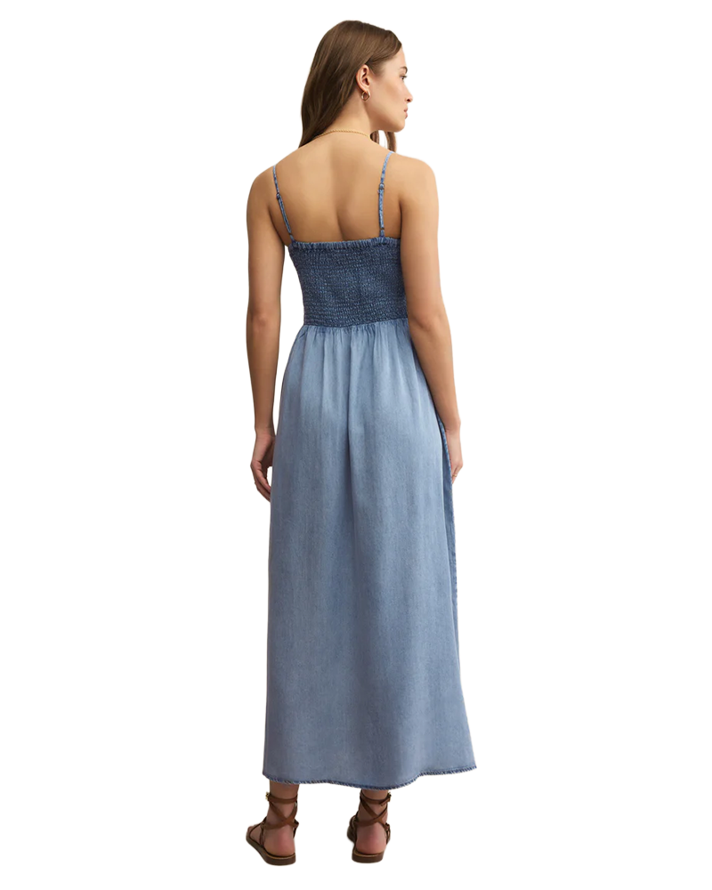 Z Supply BAYSIDE CHAMBRAY MIDI DRESS Shopfado Z Supply BAYSIDE CHAMBRAY MIDI DRESS Shopfado