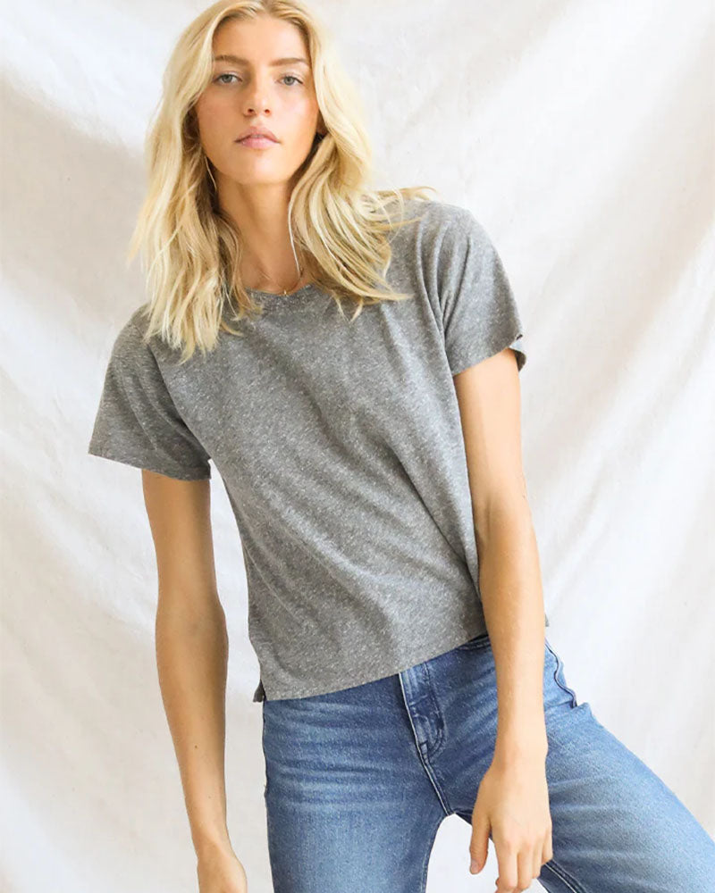 Perfectwhitetee Ruby Recycled Boxy Tee in Heather Grey