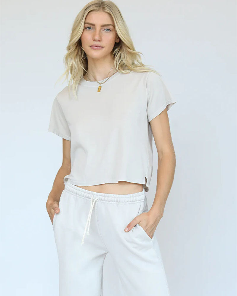 Perfectwhitetee Ruby Recycled Boxy Tee In Sand