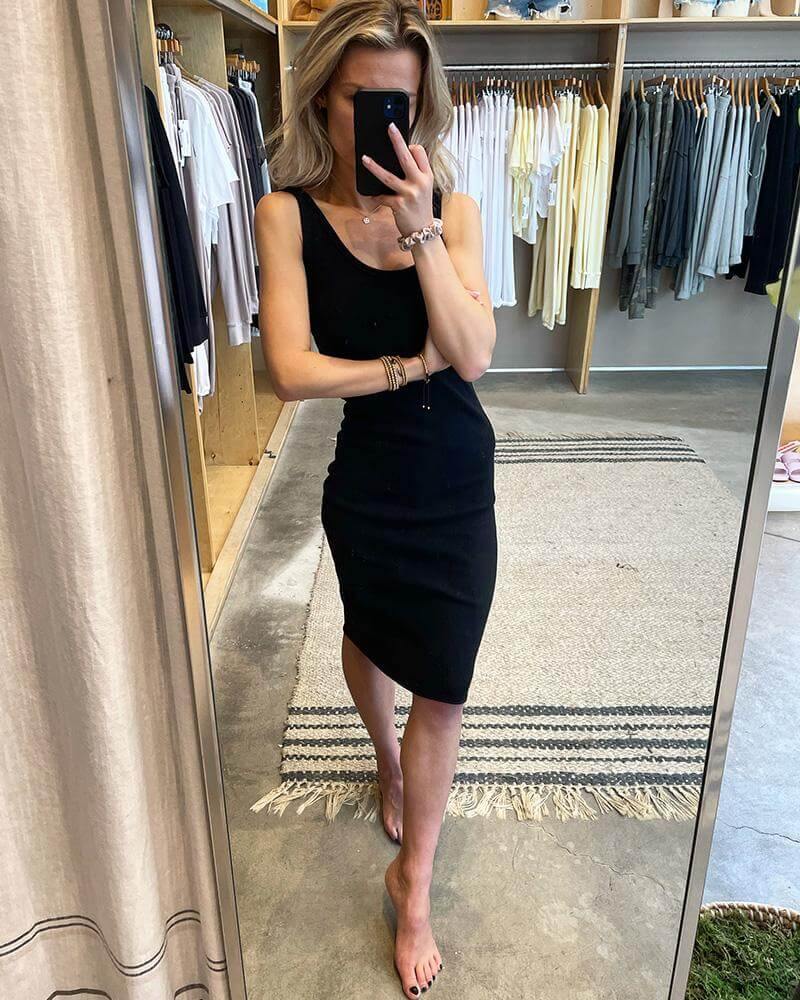 Perfectwhitetee Blondie dress in true black - Shopfado