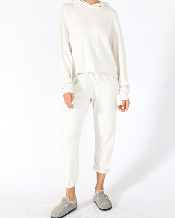 Perfectwhitetee Johnny French Terry Sweatpant in Sugar