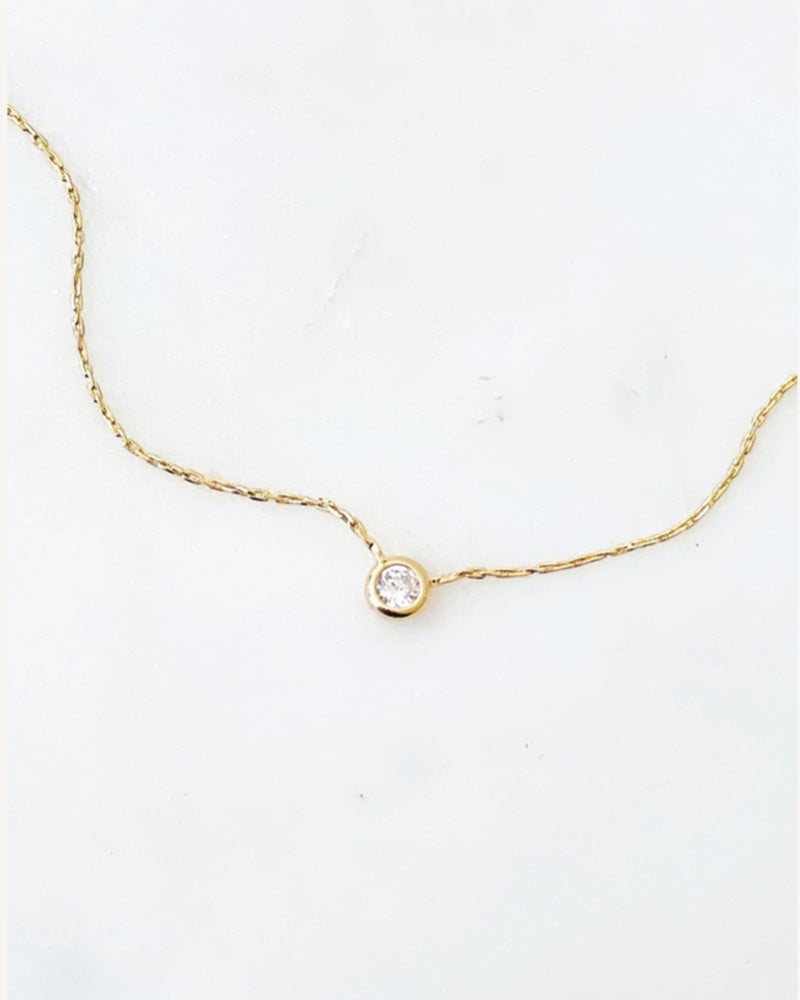 The Lucky Collective CZ Dot necklace