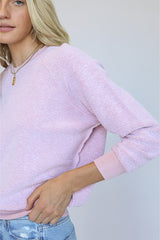 Perfectwhitetee Ziggy Inside Out Sweatshirt in Vintage Pink